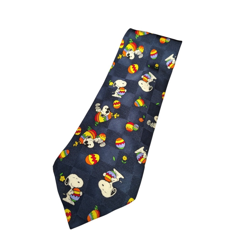 Men's Vintage Snoopy Neck Easter‎ 100% Silk